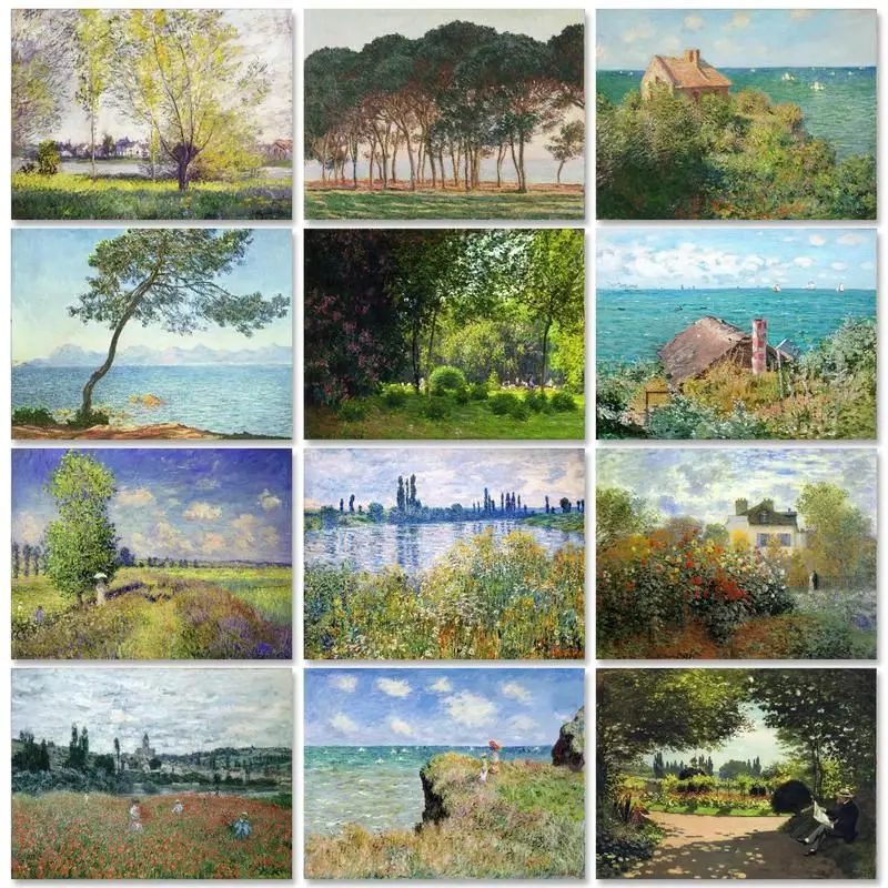 

SDOYUNO Diy Painting By Numbers Acrylic Paints Field Landscape Diy Gift Home Decors For Adults Artwork Monet Style On Canvas