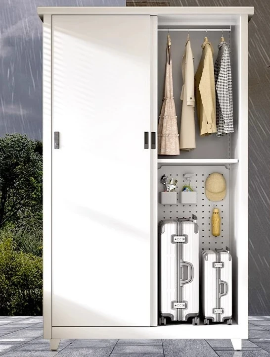 

Steel outdoor waterproof and sunscreen, balcony locker, outdoor sliding door storage, floor to ceiling bedroom large