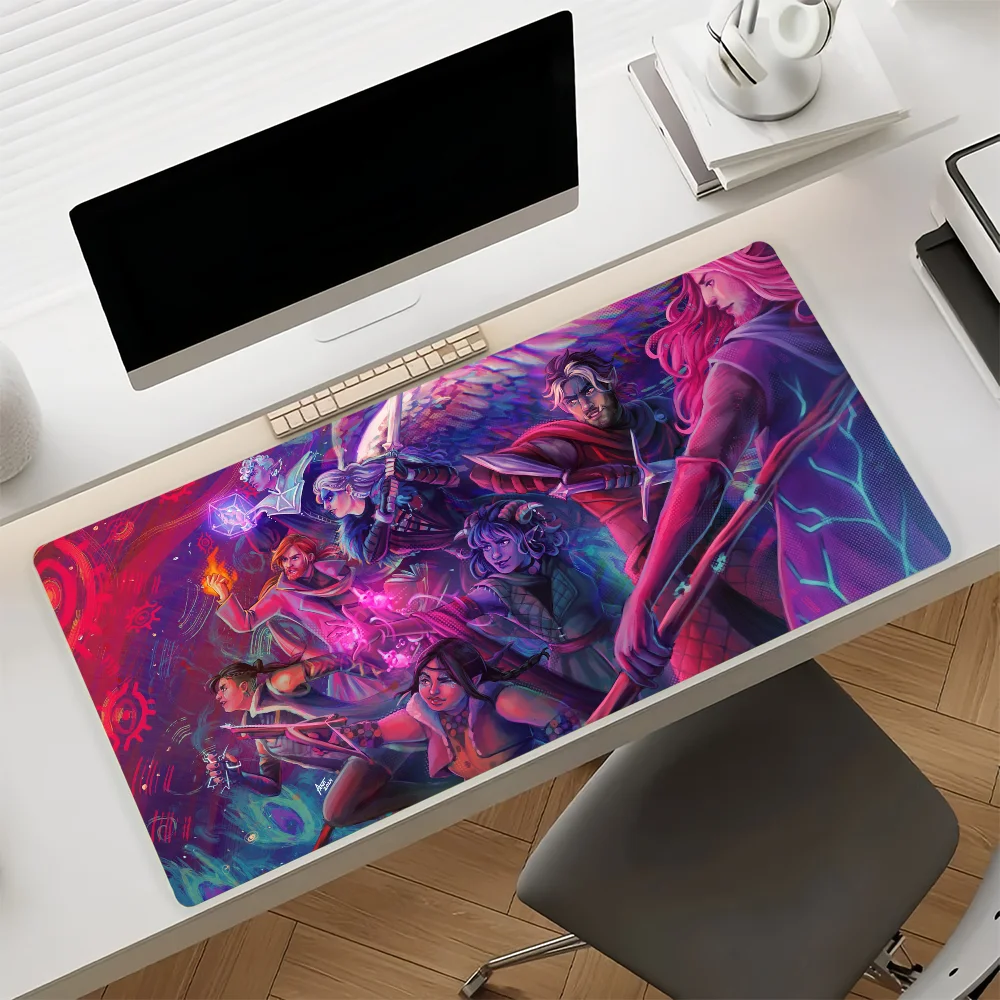 Anime The M-Mighty Nein Mouse Pad Anti Slip Rubber Edge Locked Thickened Laptop Gaming Desk Mat
