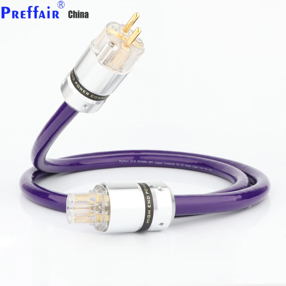 

Preffair 6N OCC Copper AC Power Cable European Standard Power Connector US/EU Schuko Power Cord HIFI