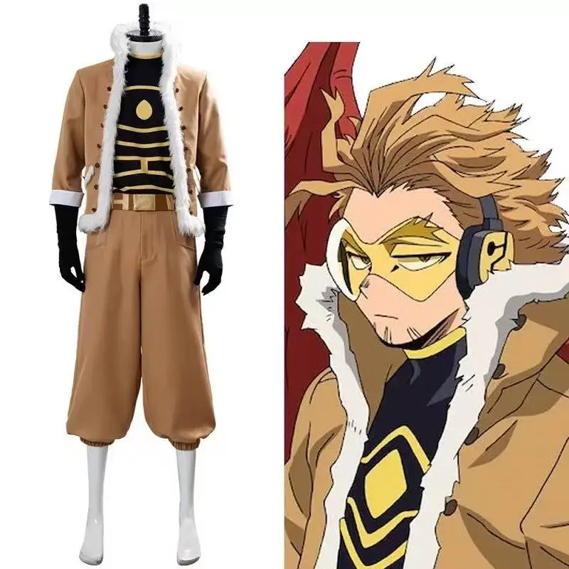 

Anime My Hero Academia Hawks Outfit with Gloves Keigo Takami Pants Coat Cosplay Costume Full Set Halloween Carnival Costumes