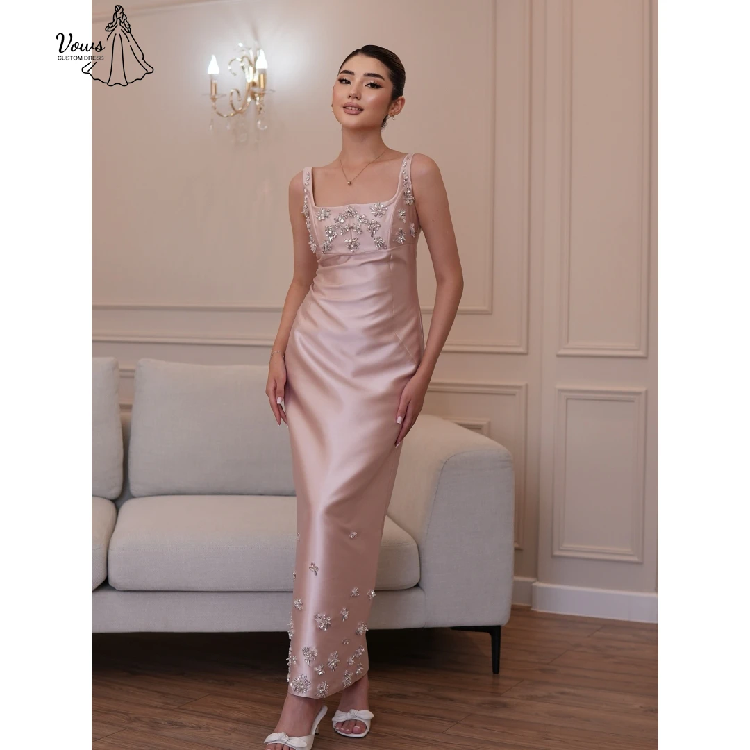 

Vows Shoulder Straps Elegant Party Dresses for Wedding Woman Ceremony Dress Rhinestone Luxury Prom Dress 2025 Custom Made Gala