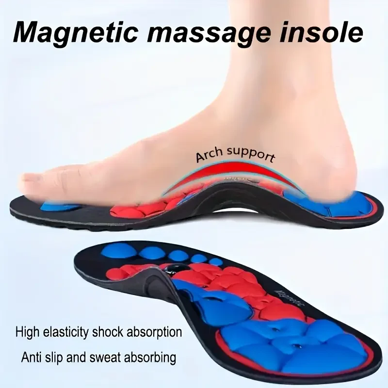 

Unisex Magnetic Arch Support Insoles Acupoints Massage with Shock Absorption, Non-slip, Sweat-Absorbent Foot Care, Sports Office