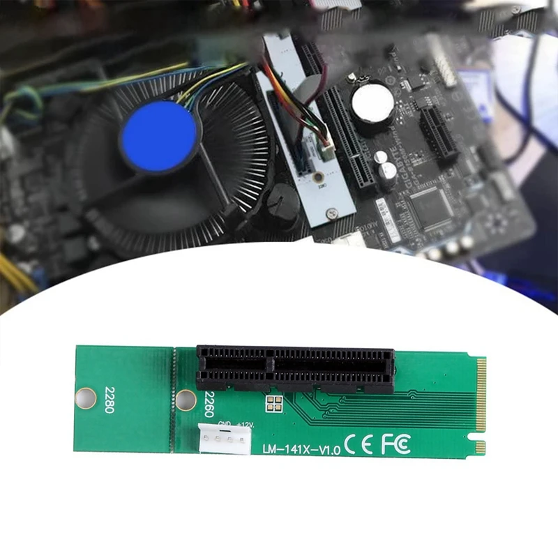 NGFF M2 M.2 To PCI-E 4X 1X Slot Riser Card Adapter Male To Female PCIE Multiplier For BTC Bitcoin Miner Antminer Mining