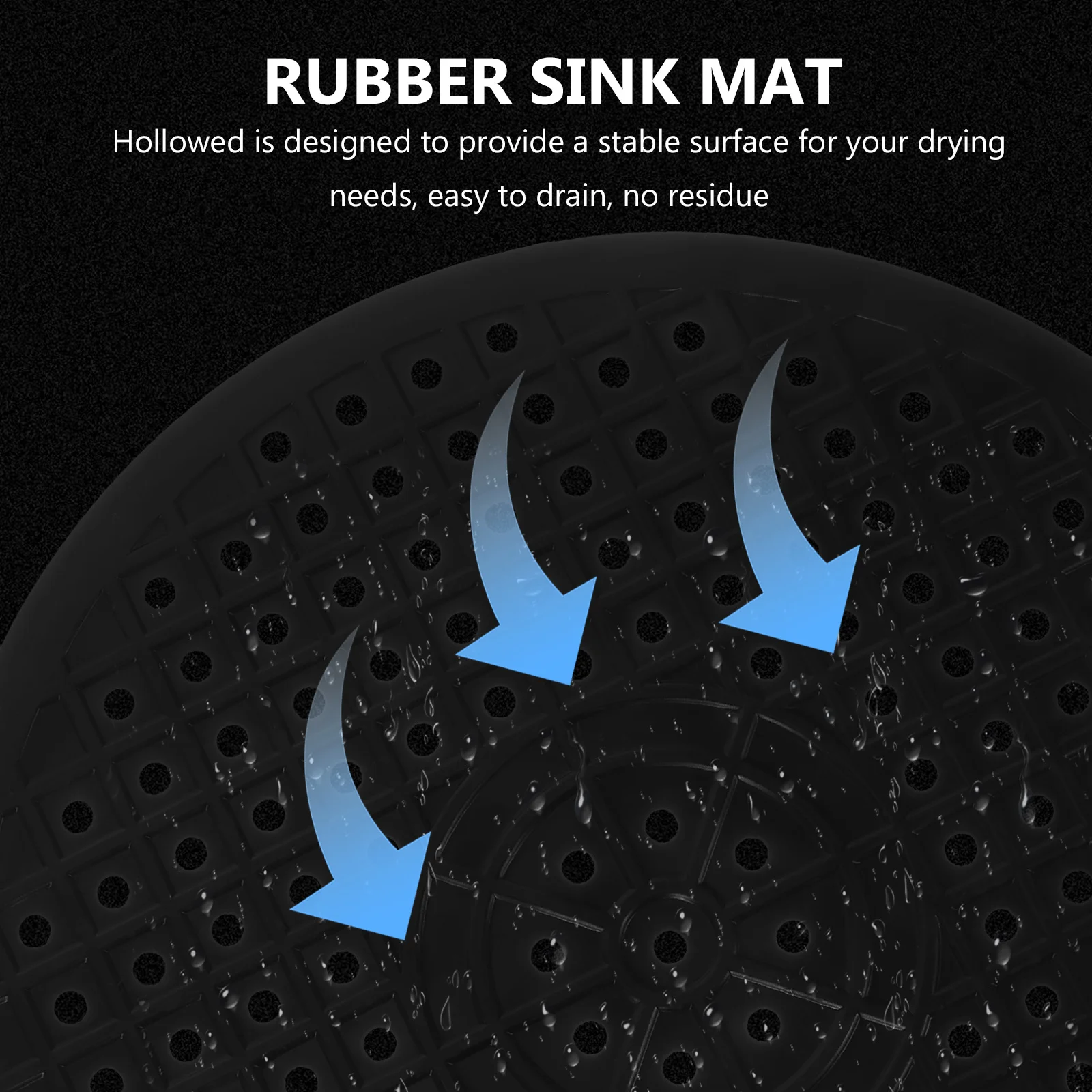 

2pcs Sink Mat Set Dish Drying Mats For Kitchen Counter Rubber Drain Rack Hollow Design Foldable Dishwasher Safe Kitchen Storage