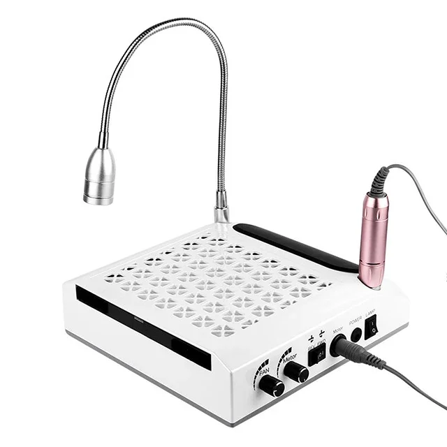 

Multi function nail machine high power nails drill 4 in 1 nail dust collector with floodlight and hand cushion