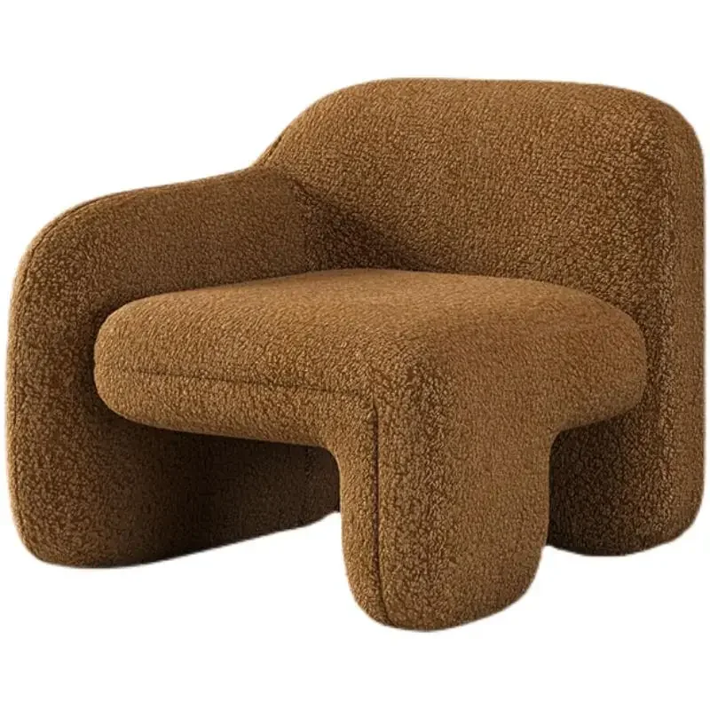 Customizable Single Sofa Light Luxury Design Sense Art Modern Living Room Balcony Leisure Area Creative Shaped Guest Table Chair