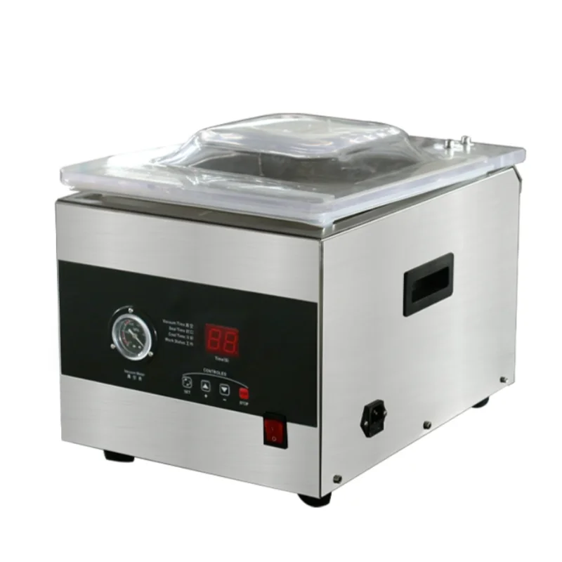 Table Top Chamber Vacuum Sealer Machine Commercial Digital Vacuum Packing Machine for Meat Food Fruit Preservation Packaging