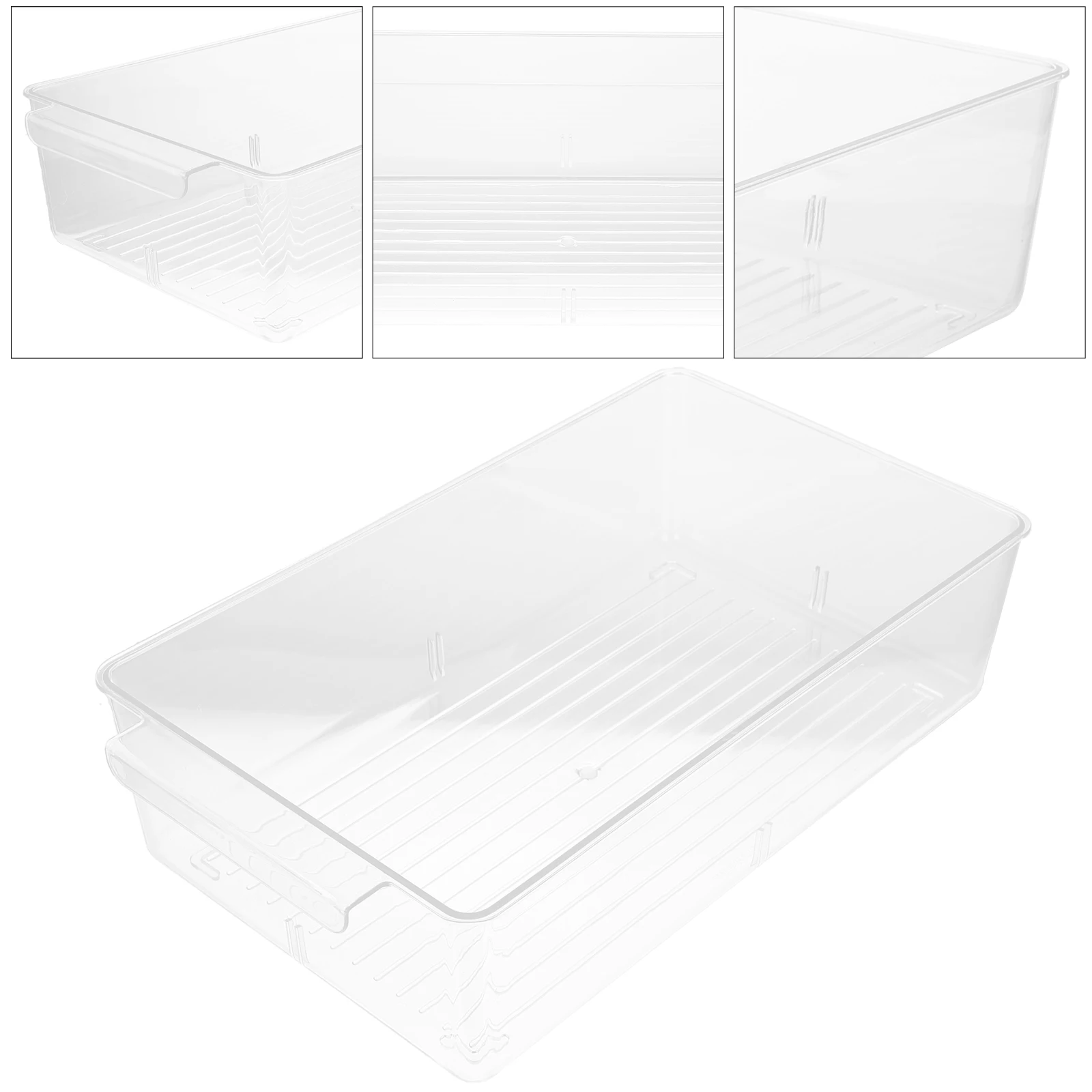 

1pc Vegetable Box Clear Food Organizer Fridge Bin Plastic Freezer Container Kitchen StorageRefrigerator Storage BoxFruit