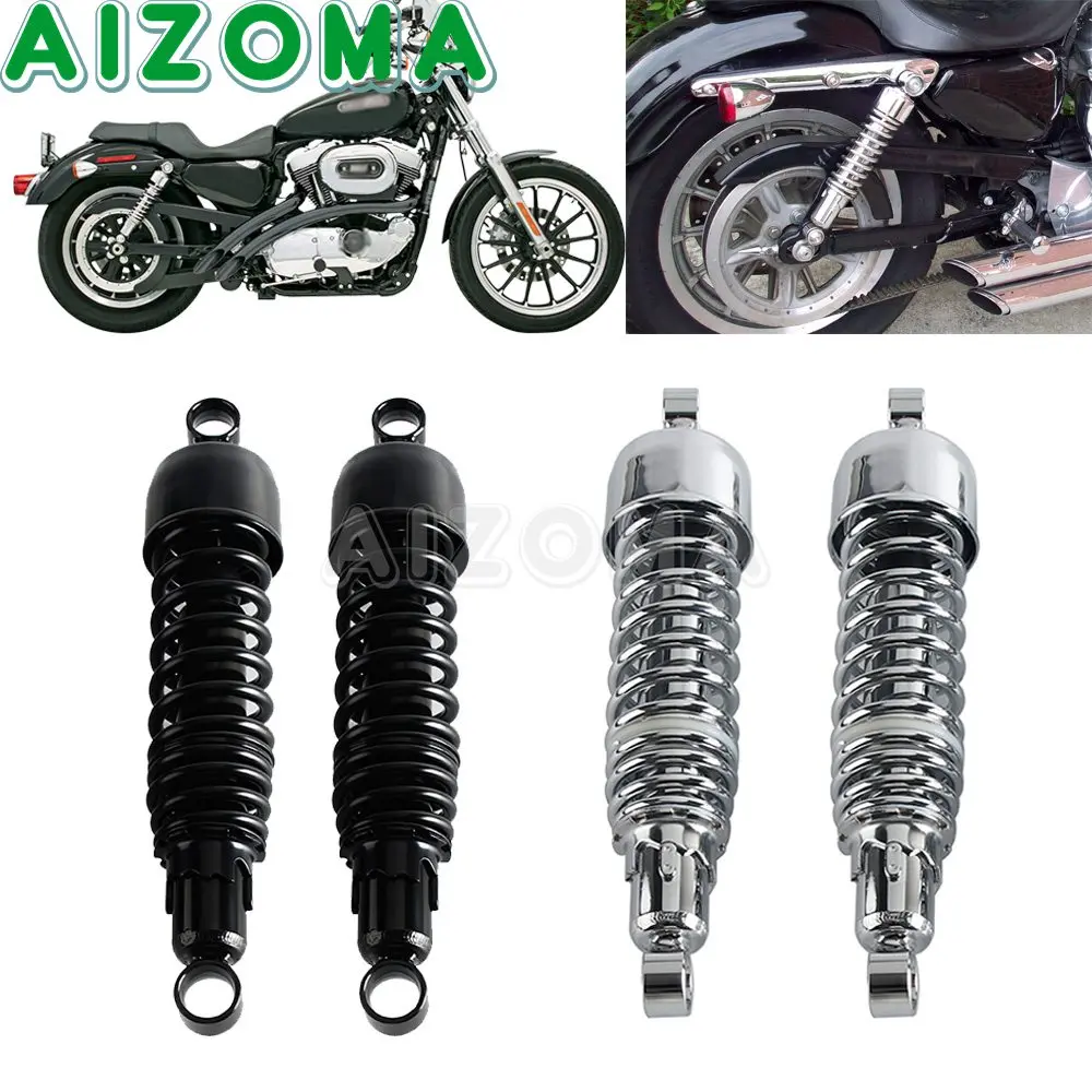 325mm-350mm Motorcycle Shock Absorber Suspension Damper For Harley Sportster XL 883 883N 883L 883R 883C Iron Roadster Custom Low