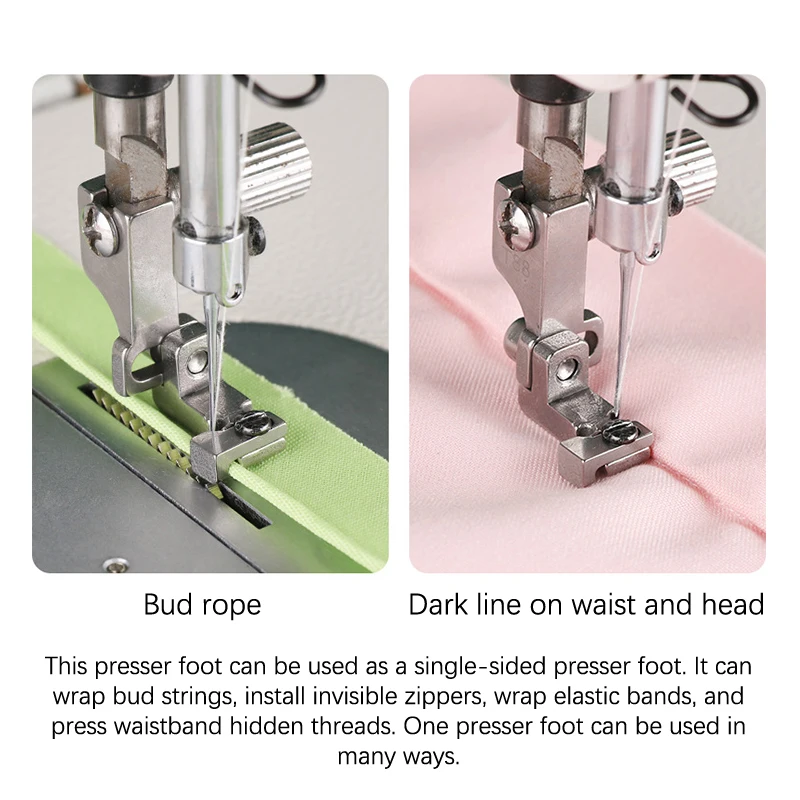 ماكينة خياطة صناعية ، غرزة قفل ، مكبس سحاب غير مرئي على جانب واحد ، قفل حافة القدم ، قدم مكبس قابل للتعديل ، T88