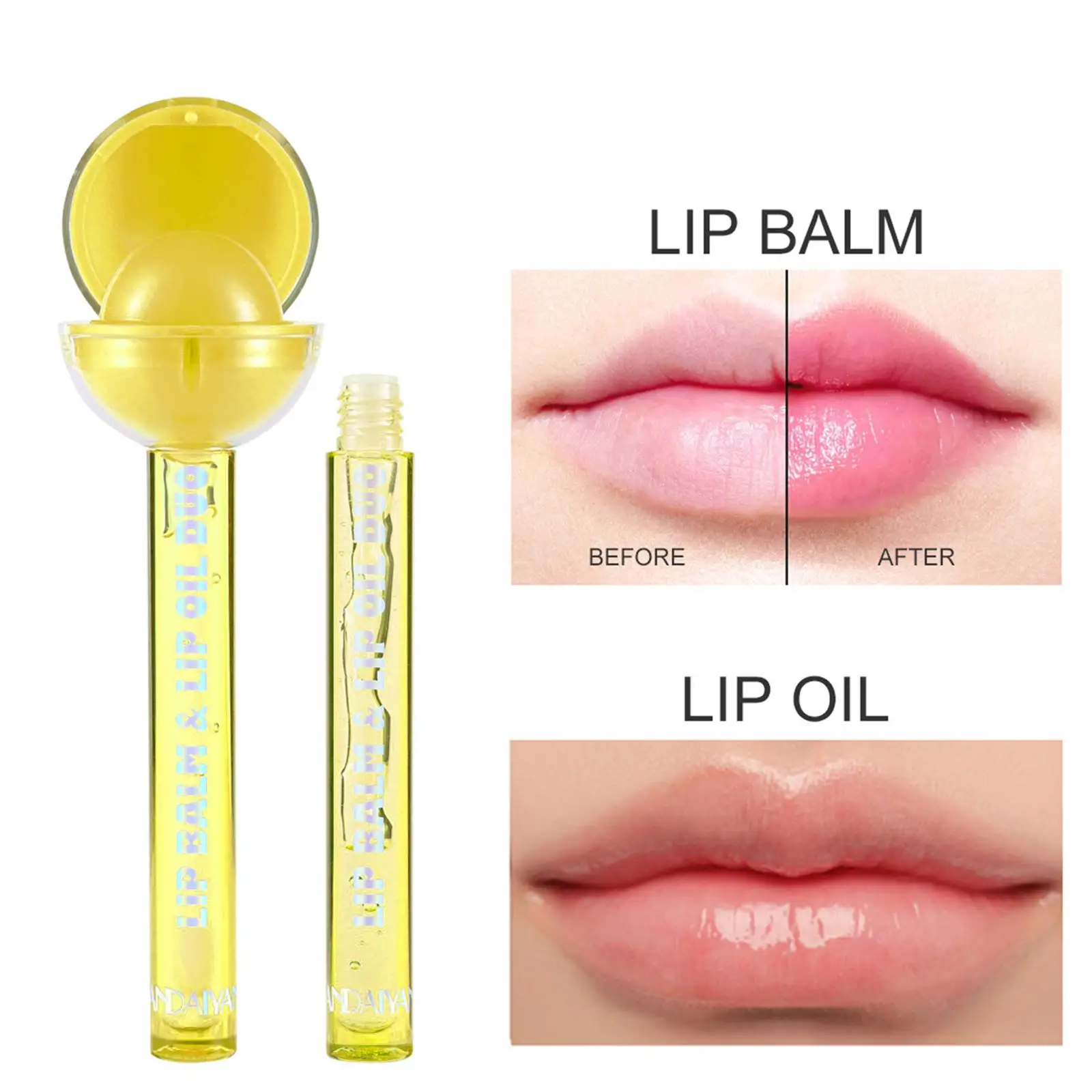 Schattige 2 In 1 Lippenbalsem Lipgloss Hydraterend Voor Droge Lippen Chapstick