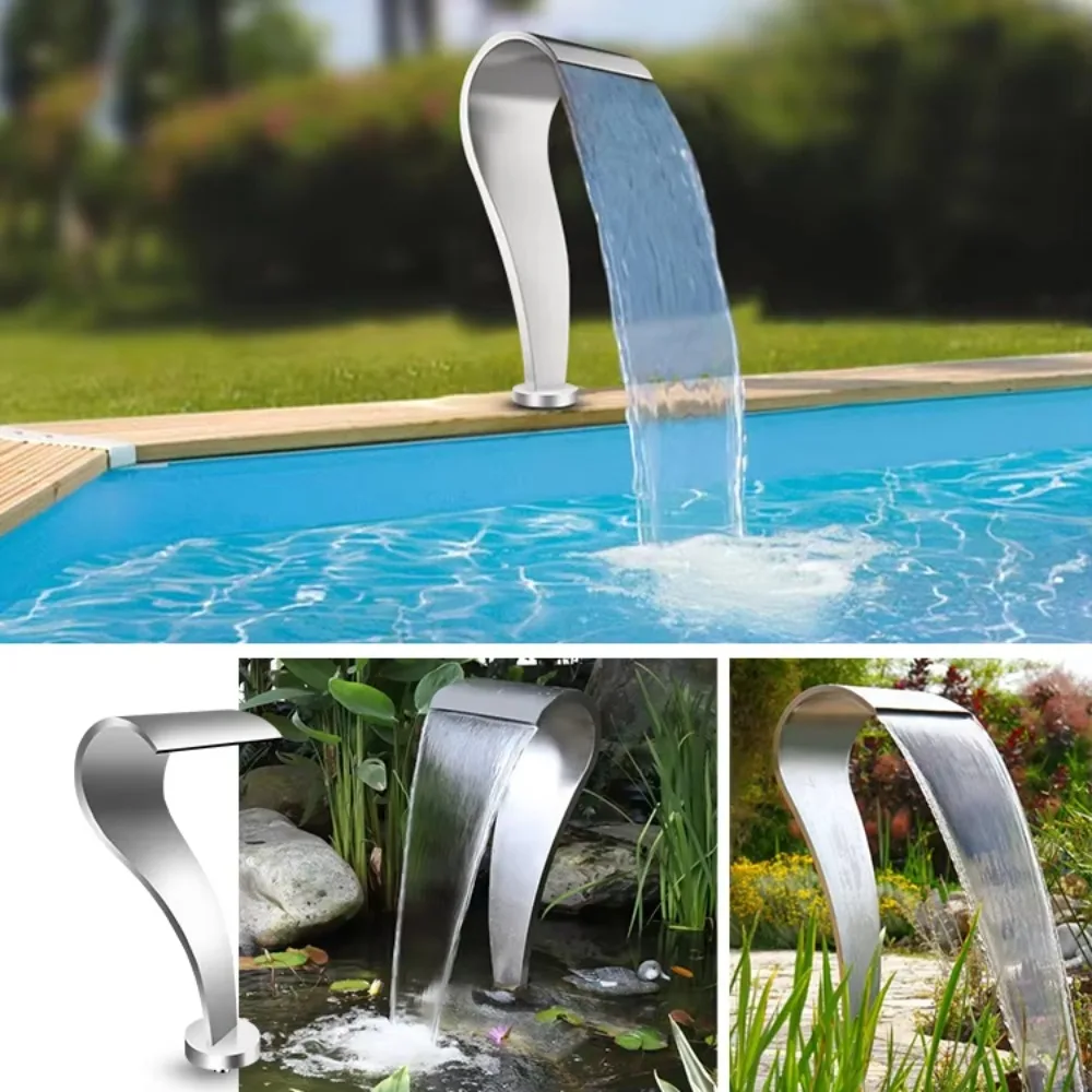 Modern Stainless Steel Waterfall Water Curtain Garden Decoration Swimming Pool Waterfall