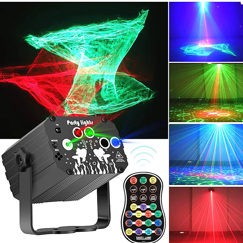 Party Light DJ Disco Light 3in1 Aurora Boreal Effect, Laser Stroboscopic Light Projector, Family Party Atmosphere Light