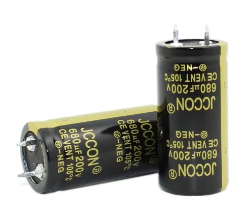 2PCS 200V 680UF 200V680UF black gold power adapter welding machine inverter aluminum electrolytic capacitor 25x35MM