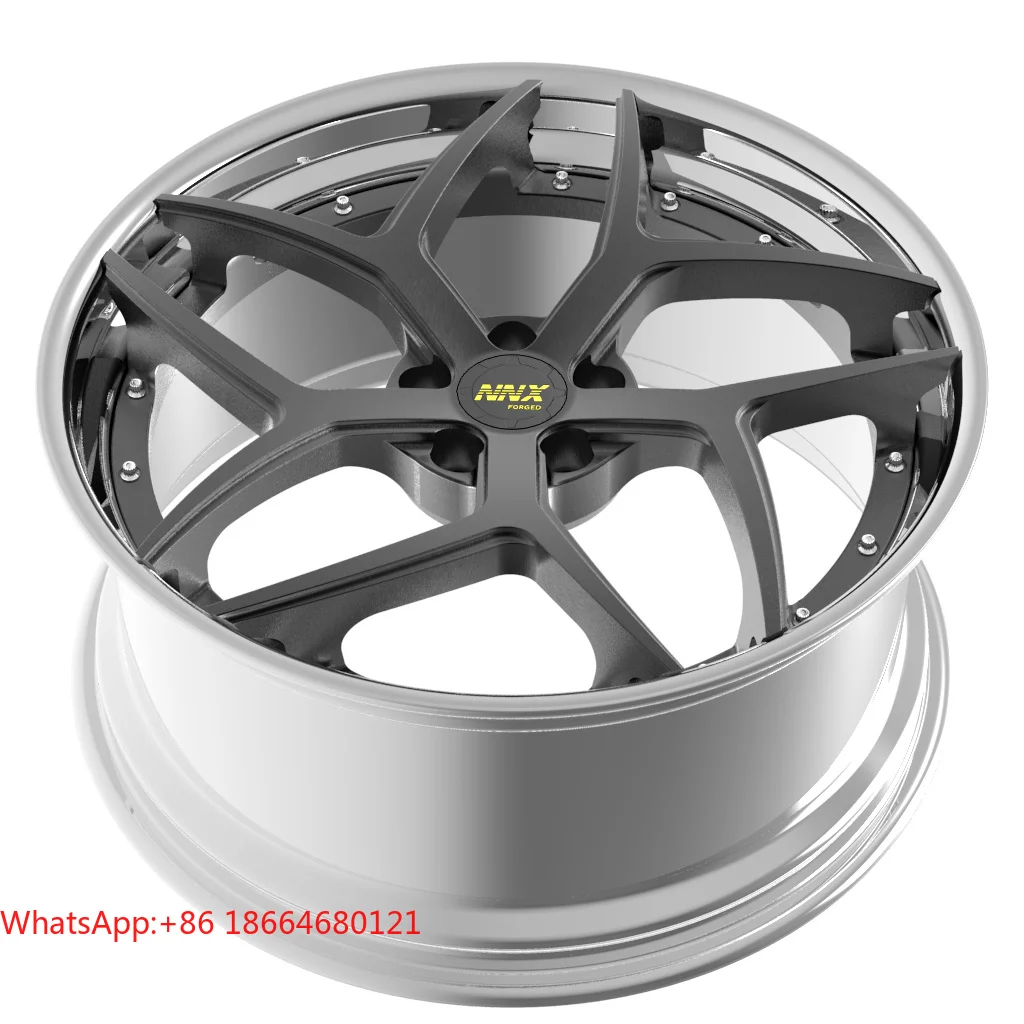 15-22 Inch Black Machine Face Forged Wheels Blue Inner Line 4x100 8x100 8x114.3 5x112W205,W213,W166,X156,W257