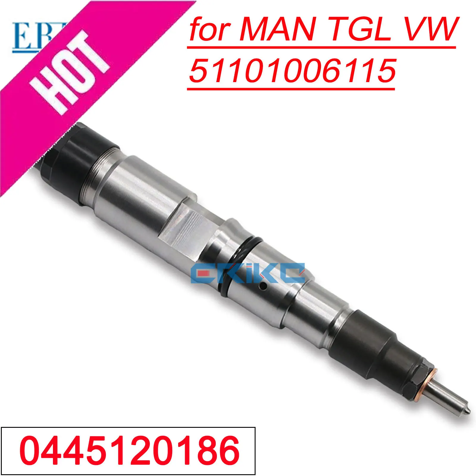 0445120186 Common Rail Fuel Injector 0 445 120 186 Sprayer Nozzle 51101006115 for MAN TGL TGM Truck VW Engine 0986435568
