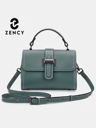 Zency prawdziwa Top skórzany-rama do torebki dla kobiet prosta moda kopertówka luksusowy projektant torebka na ramię mała torba typu Crossbody nowa