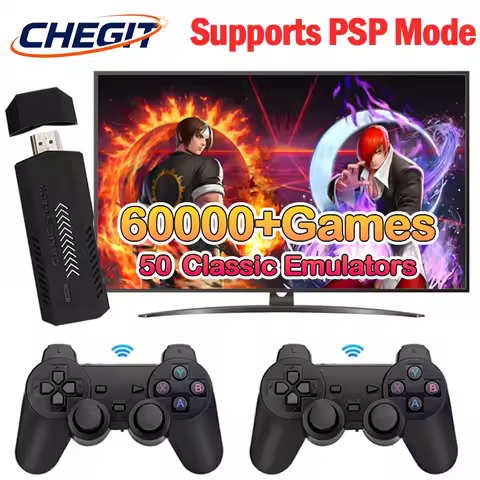 New X2 Plus 60000+Games 256 GB 50+ Emulators Classic Video Game Console Gaming Stick 4K HD Wireless Controller for PSP/PS1/GBA