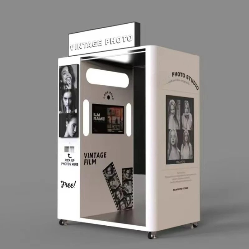 customized photo booth shell with printer supporting remote control custom logo for commercial wholesale procurement clients