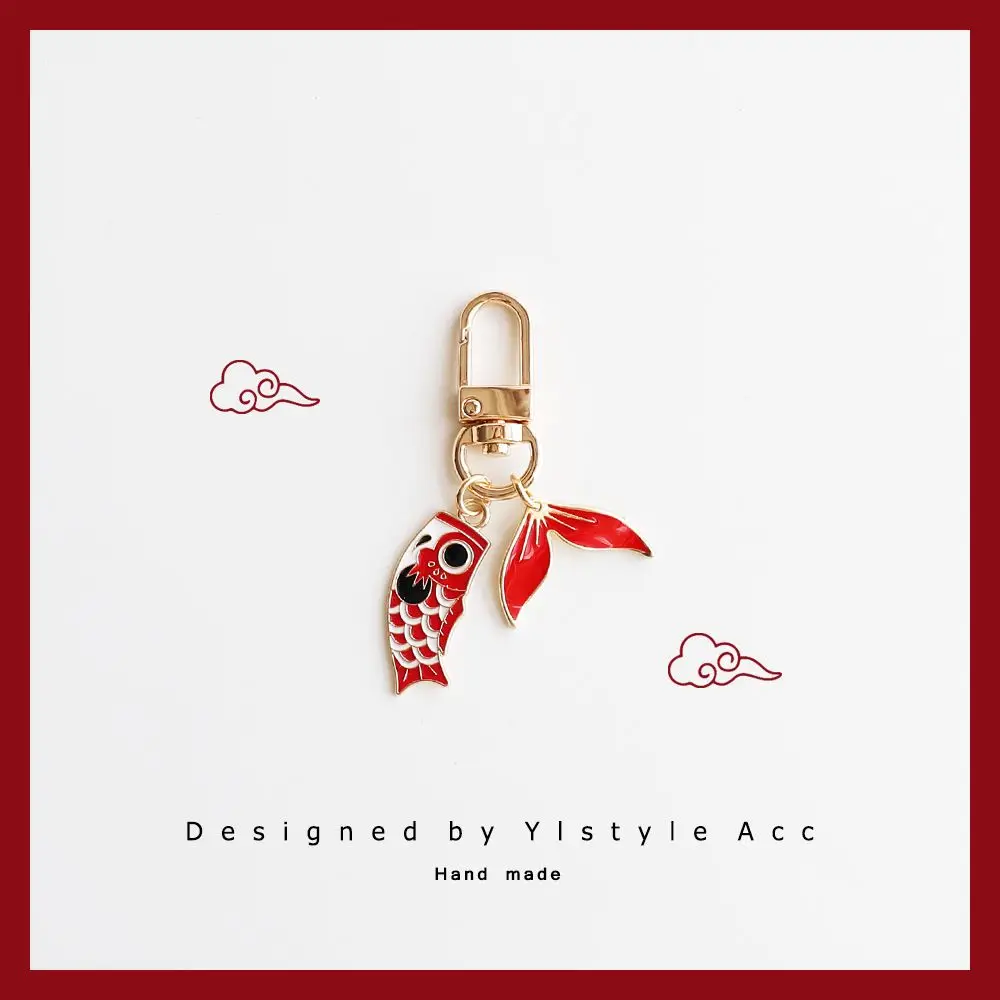 

Bright future ~ New Year red koi fish Airpods keychain bag pendant alloy small accessories