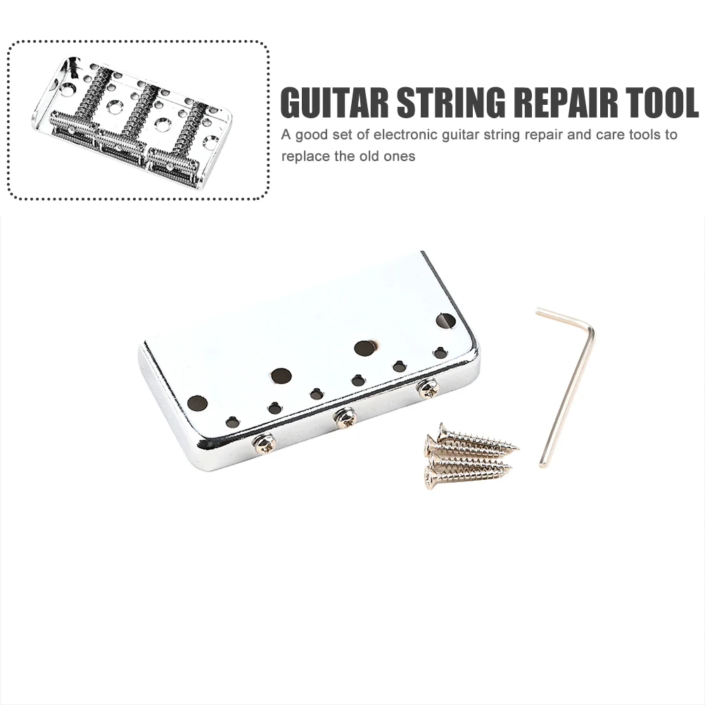 

Bridge Chrome Guitar Tremolp Screws Acoustic Replacement Saddle Metal Tremolo Tailpiece Hardware
