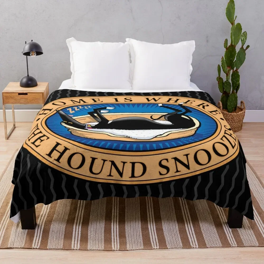 Home is where the Hound snoozes Throw Blanket Stuffeds Giant Sofa Sofa Quilt Blankets