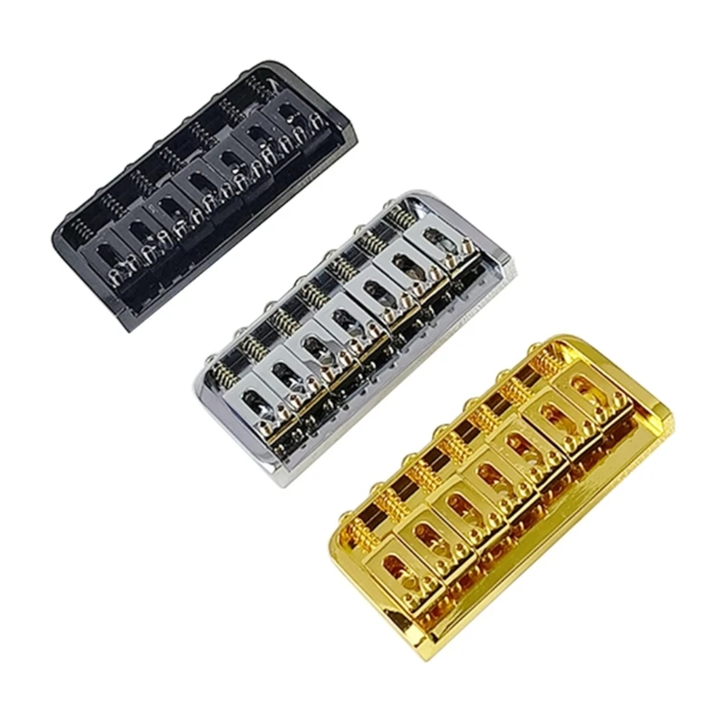 

7 String Hard Tail Fixed Guitar Bridge with Screws & Wrench Top Load Tailpiece for Precisions Electric Instrument