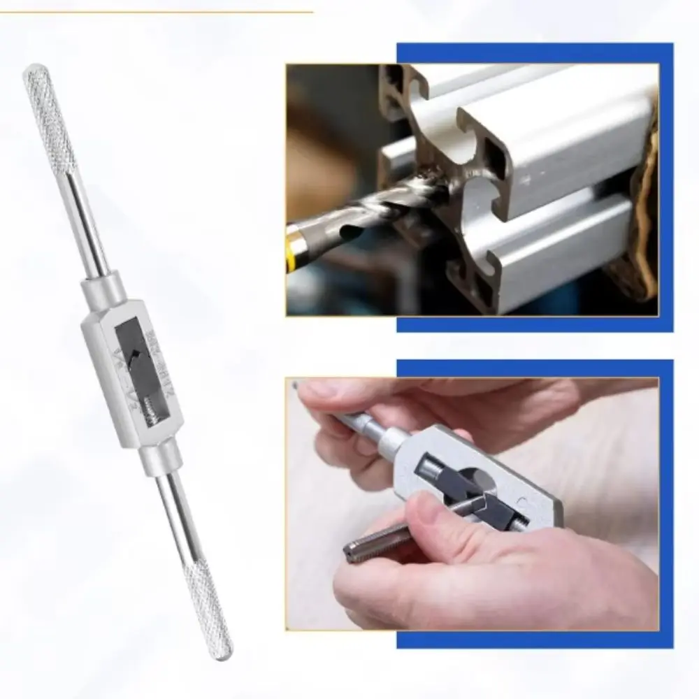 

High Speed Steel Ratchet Tap Wrench M3-M12 Metric Thread T-Handle Holder Adjustable T-Handle Wrench Machine Hand Tool