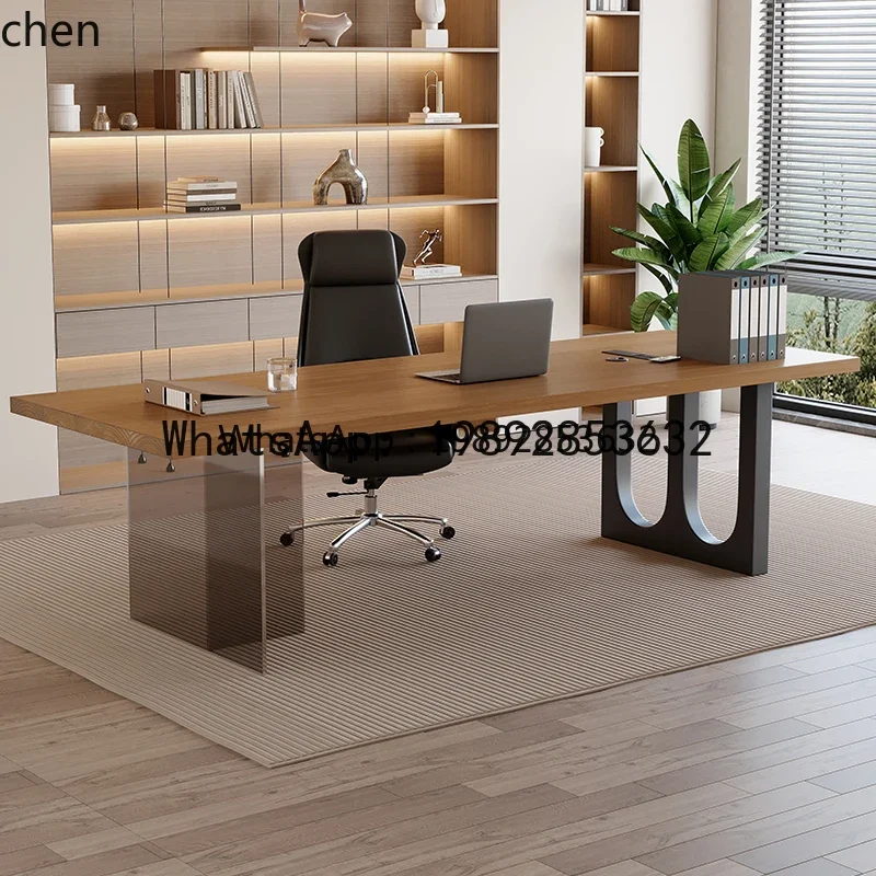 

acrylic suspended solid wood office desk workbench office computer desk and chair home accessories