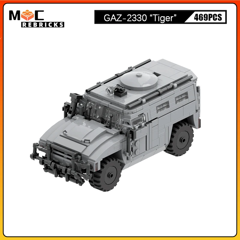 Military Series Weapon Armor Vehicles GAZ-2330 “Tiger” MOC Assembling Building Blocks Model Children\'s Toys Christmas Gifts