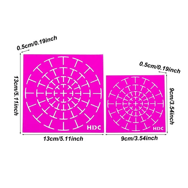 ชุดเทมเพลตภาพวาดลายจุด2ชิ้นสำหรับทำจุดวัสดุนิ่มเครื่องมือทาสีลายจุดสำหรับผ้าปูผนังไม้