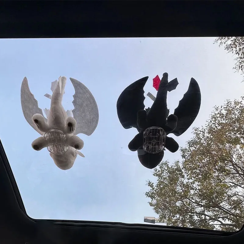 Toothless Car Roof Ornament Cute Cartoon Wing Movable Doll Car Sunroof Exterior Decoration 3D Stereo Ornament Car Accessory Gift