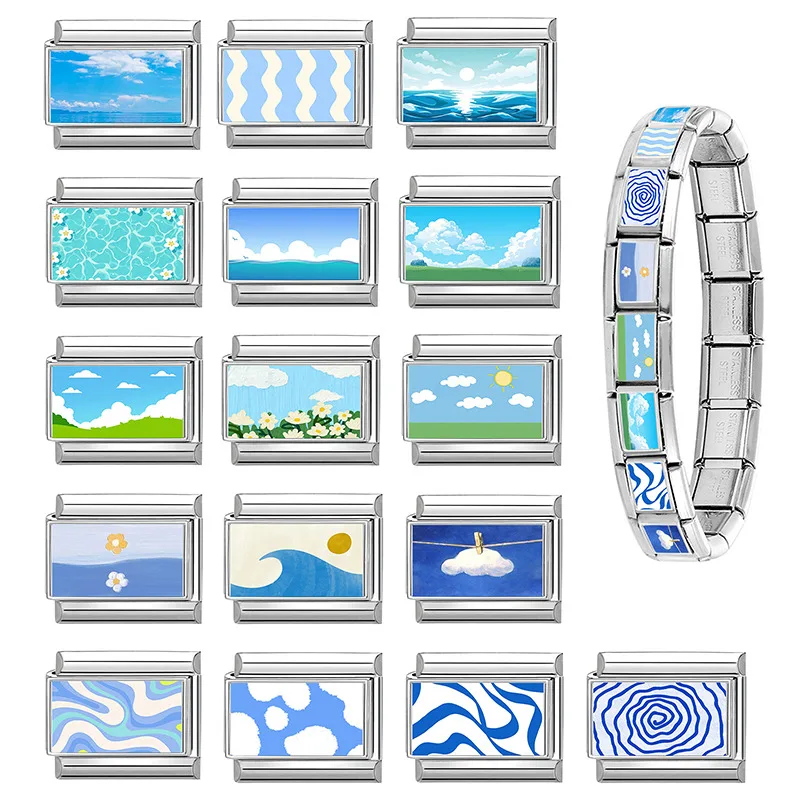 جديد جميل الحيوانات الأليفة القطط والكلاب وصلات سحرية إيطالية تناسب 9 مللي متر سوار الفولاذ المقاوم للصدأ النساء الرجال DIY بها بنفسك صنع المجوهرات