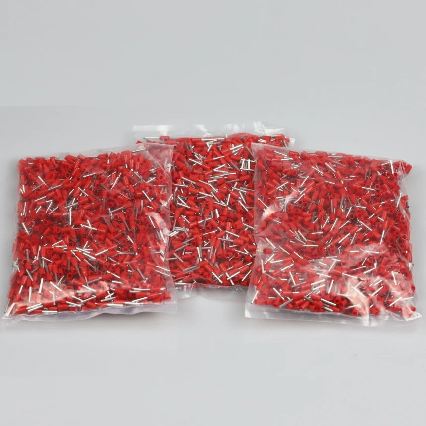 VE E VE2508/2510/2512/2518 2.5mm2 14AWG Electric Wire Insulation Cord End Tube Connection Sleeve Pin Ferrule Lug Crimp Terminal