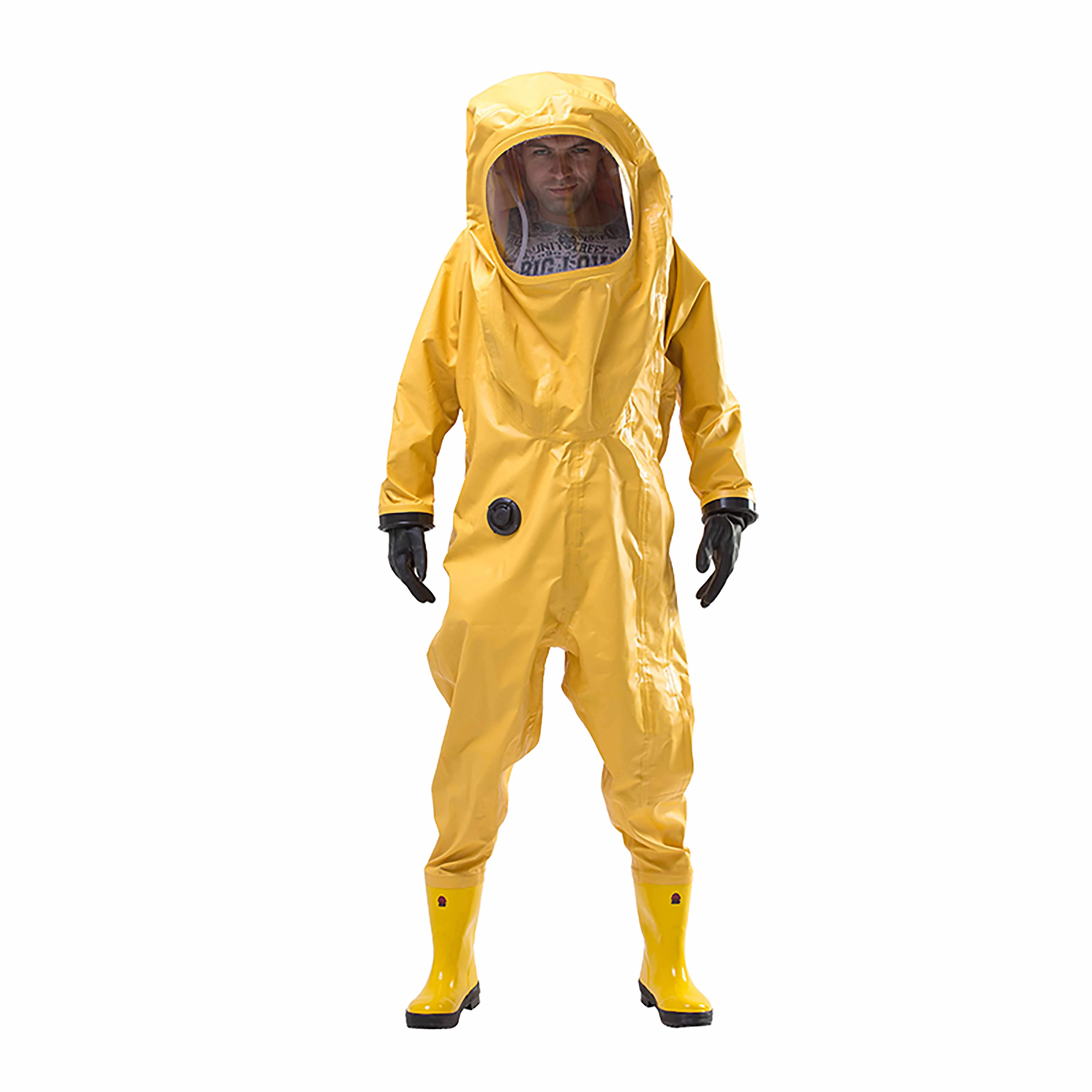 Fire retardant coverall water proof clothes anti cutting safety uniform heavy chemical suit with hood