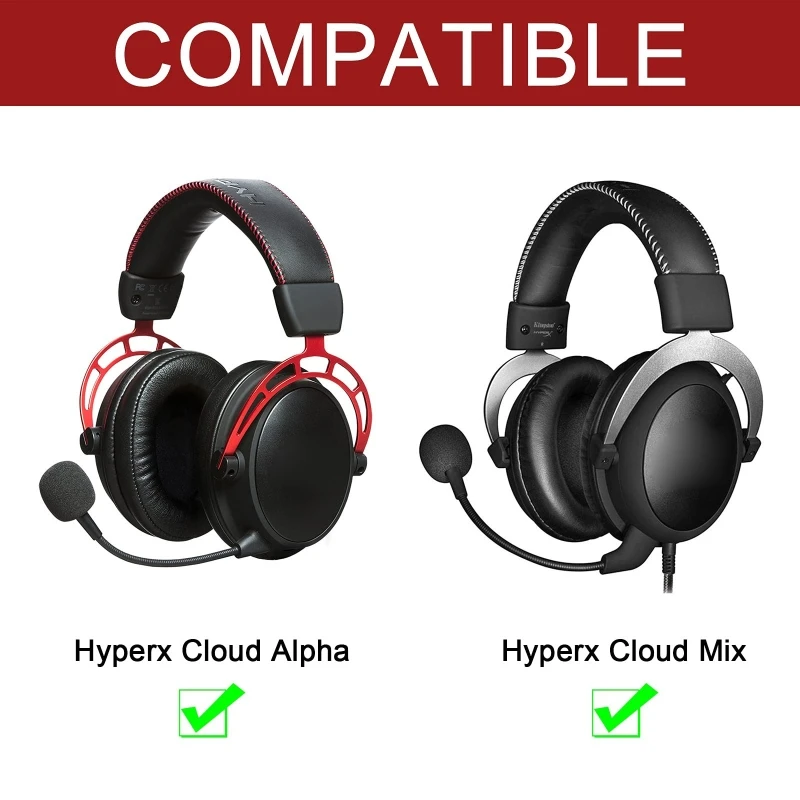 50PA For HyperX Cloud Alpha Gaming Headphone Cable Nylon Braided Replacement Cable