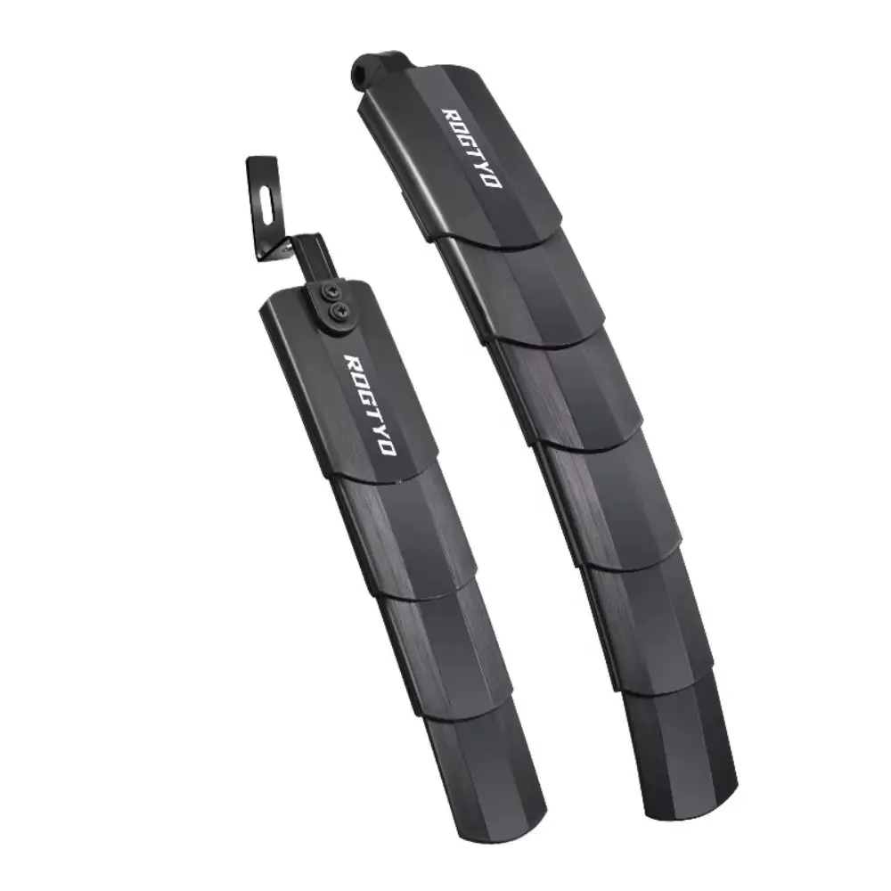 Waterproof Material Bicycle Mudguard Universal Fit Retractable Design Folding Mud Folding Mechanism Retractable Mudguard