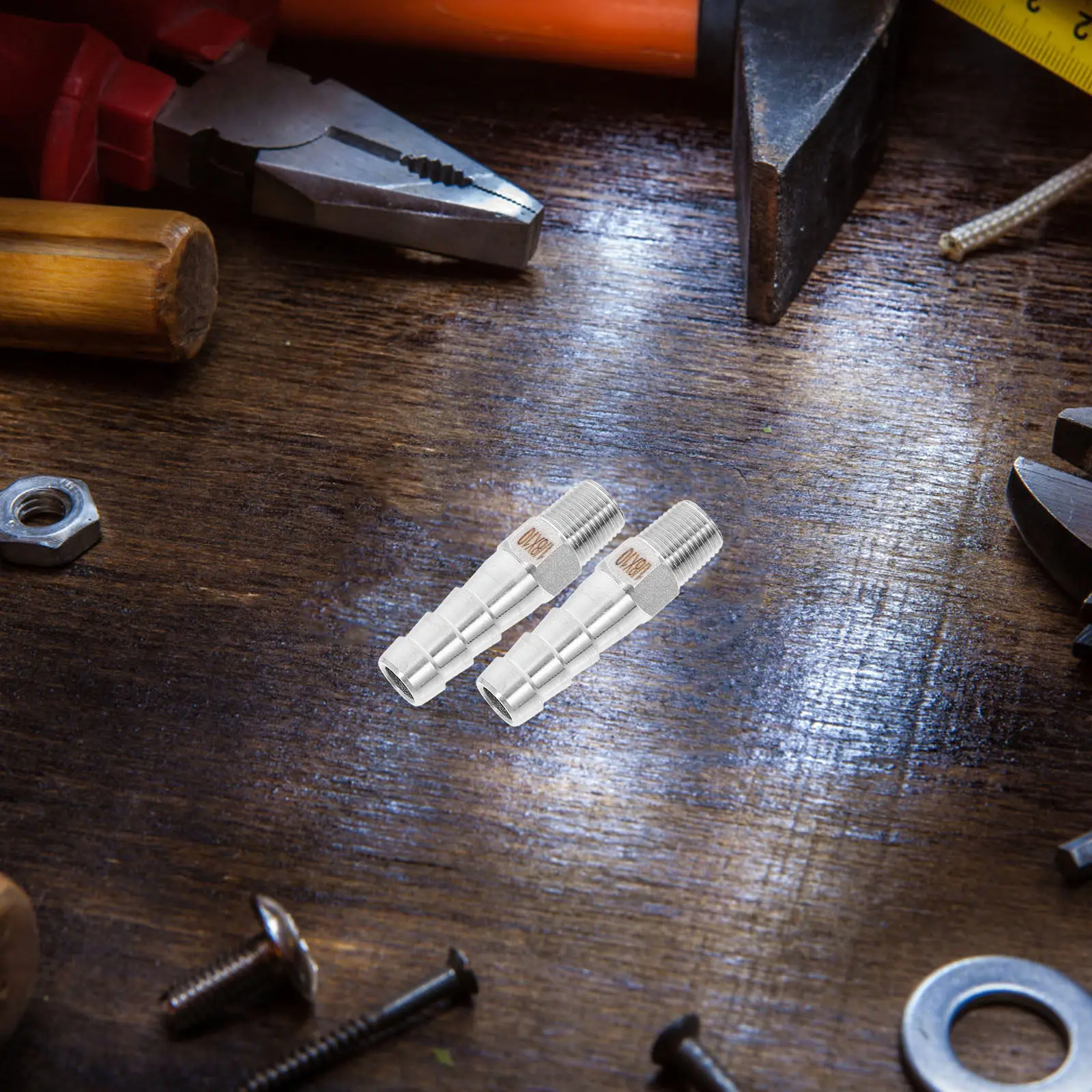 

2 шт. фитинги из нержавеющей стали с штуцером 10 мм x DN6/1/8 NPT (наружная резьба) для труб RV PEX, для подключения воздуха и воды, прочный сменный комплект