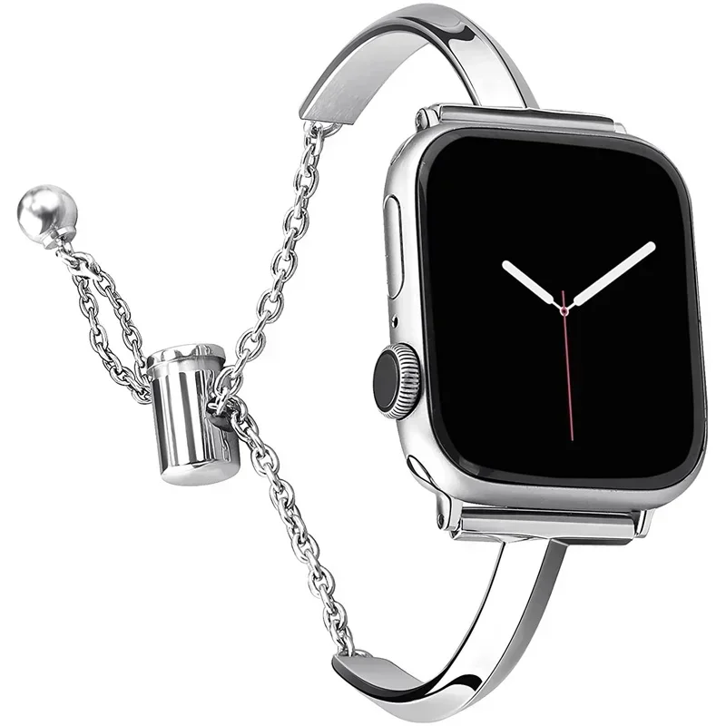 Stainless Steel Strap for Apple Watch Band Ultra 2 49mm 45mm 41mm Metallic Chain Watch Strap for IWatch Series 1 2 3 4 5 6 7 8