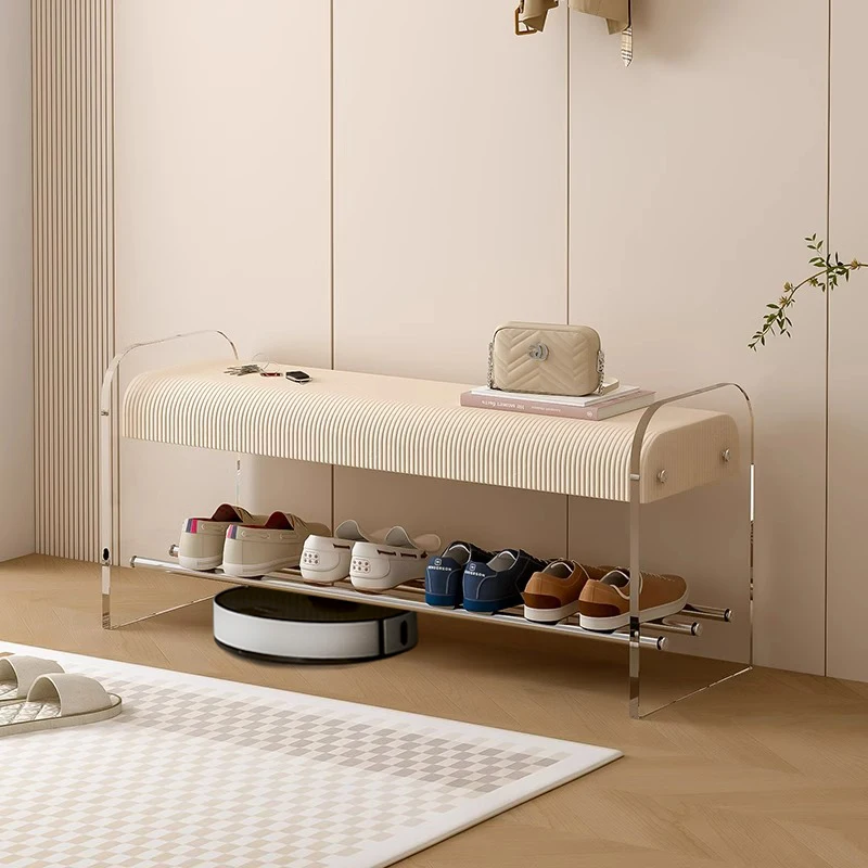 

Shoe change stool at the door Household light luxury high-end feeling You can sit and wear shoe cabinets when you enter the door