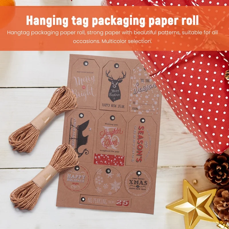 12 arkuszy świątecznego papieru do pakowania, papier do pakowania prezentów z 6 różnymi wzorami, papier do pakowania na Boże Narodzenie