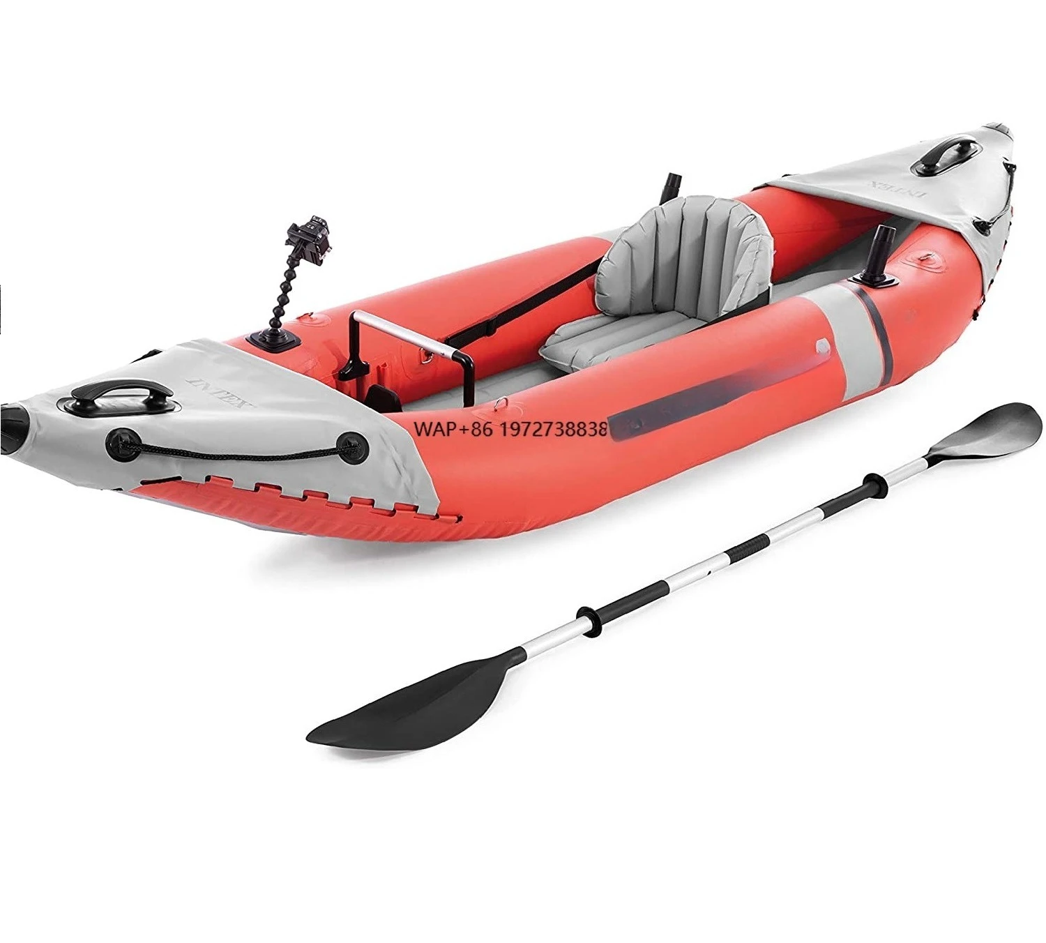 68303 Excursion Pro K1 Inflatable Fishing Boat Single Kayak With Fishing Rod Holders Outdoor Water Sports PVC Adult Ce