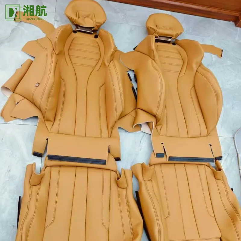 Suitable for YLC High-Quality Genuine Leather Full Set Custom Car Seat Covers BMW 3 Series 2018 4-Door Waterproof Car Seat Cover