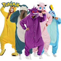 Kawaii Pokemon Series Cosplay Costume Adults Gengar Kigurumi Slowpoke Onesie Pajamas Umbreon Party Jumpsuit Halloween Sleepwear