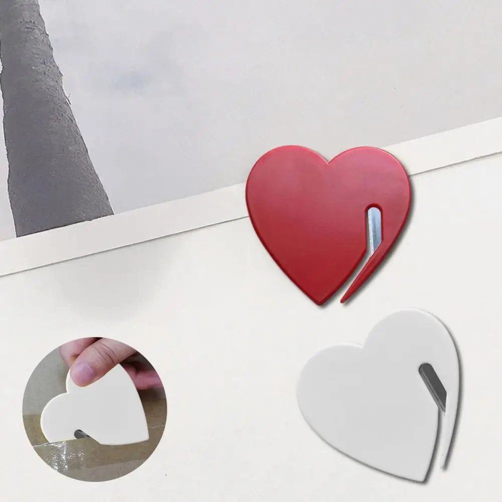 คริสต์มาสเครื่องตัดกระดาษรูปหัวใจที่เปิดซองจดหมายห่อของขวัญเครื่องมือปลอดภัยพลาสติกกระดาษTrimmerสําหรับหัตถกรรมห่อตัวอักษร