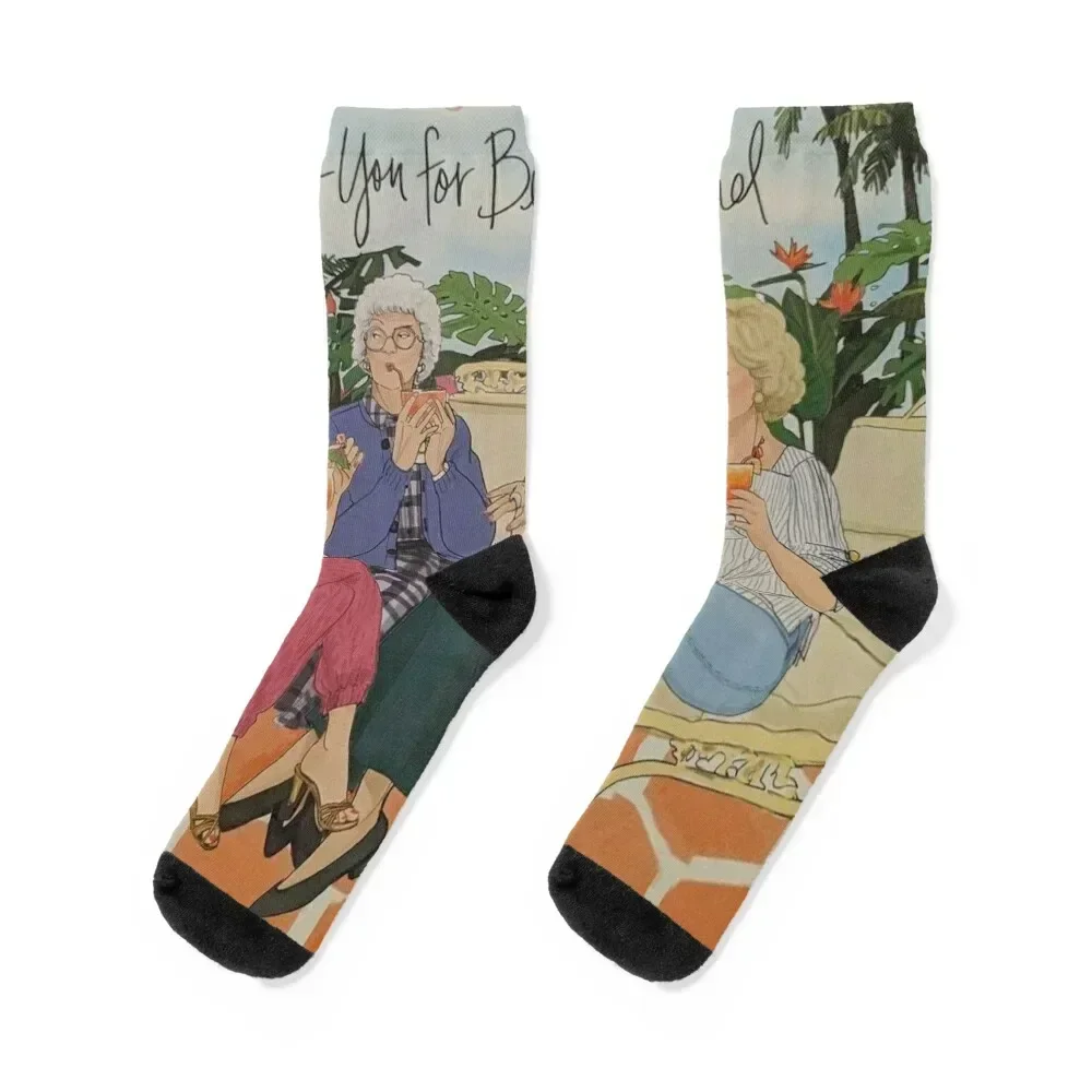 

Thank You For Being a Friends Golden Girls Socks Stockings compression winter thermal hiphop Women Socks Men's