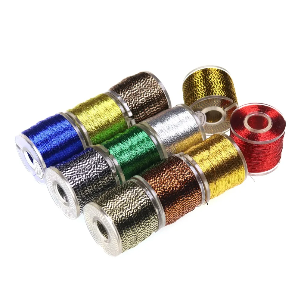 JIGEECARP 100 Yards Fishing Rod Building Metallic Thread Guide Ring Fix Line Nylon Fibers Jig Hook Tying Rod Repairing Line