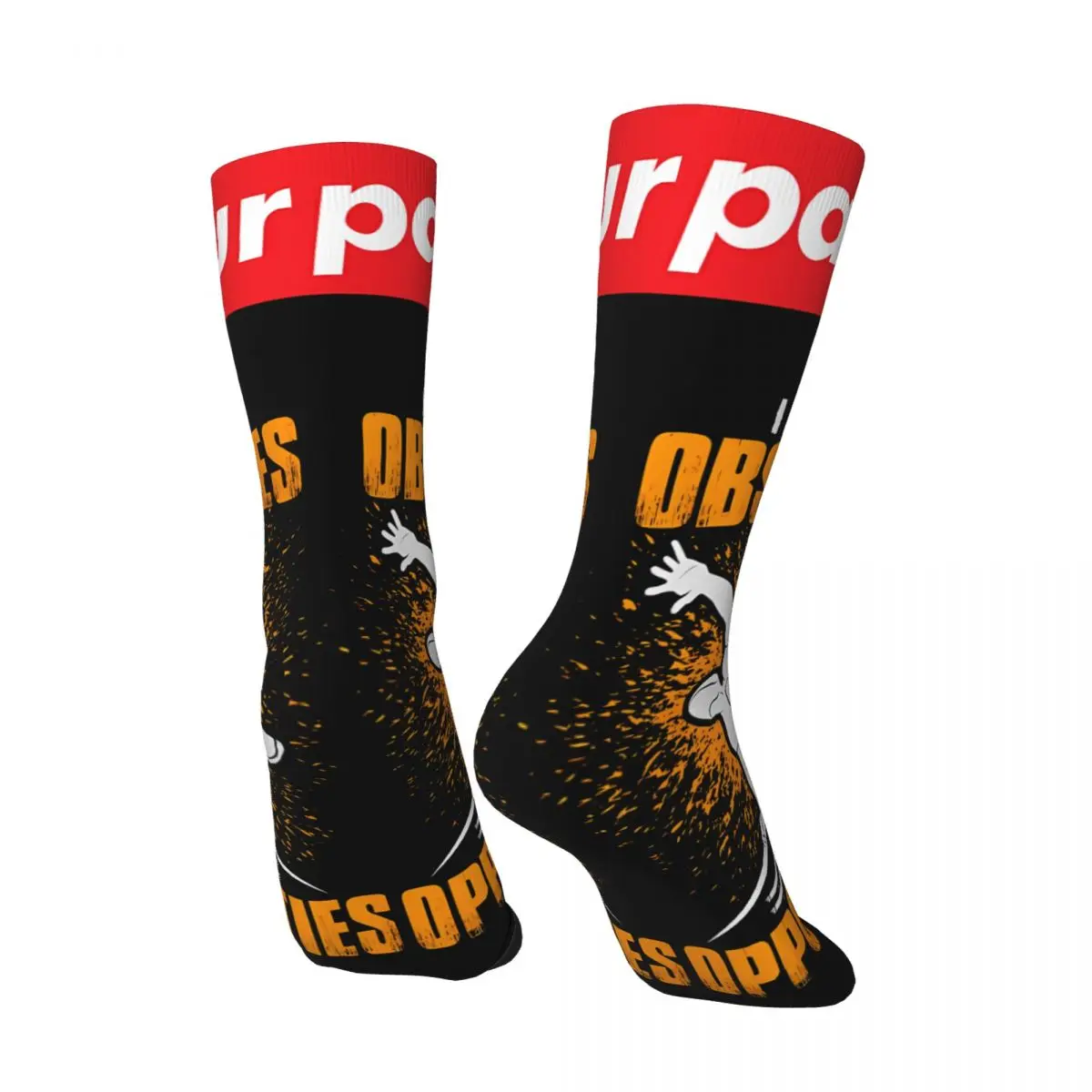 I Dont See Obstacles I See Opportunities Parkour Vintage Men's Socks Unisex Seamless Printed Novelty Sock