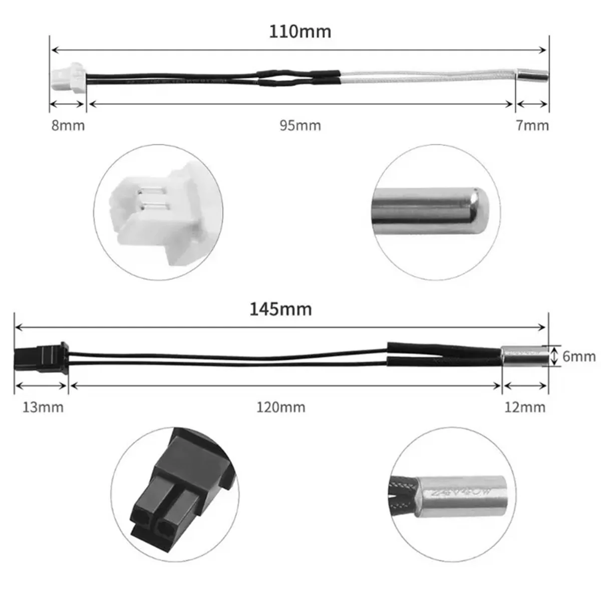

For Prusa I3 MK4 Extruder Copper Plated Heating Block+Heating Rod+Thermal Wire 3D Printer Accessories
